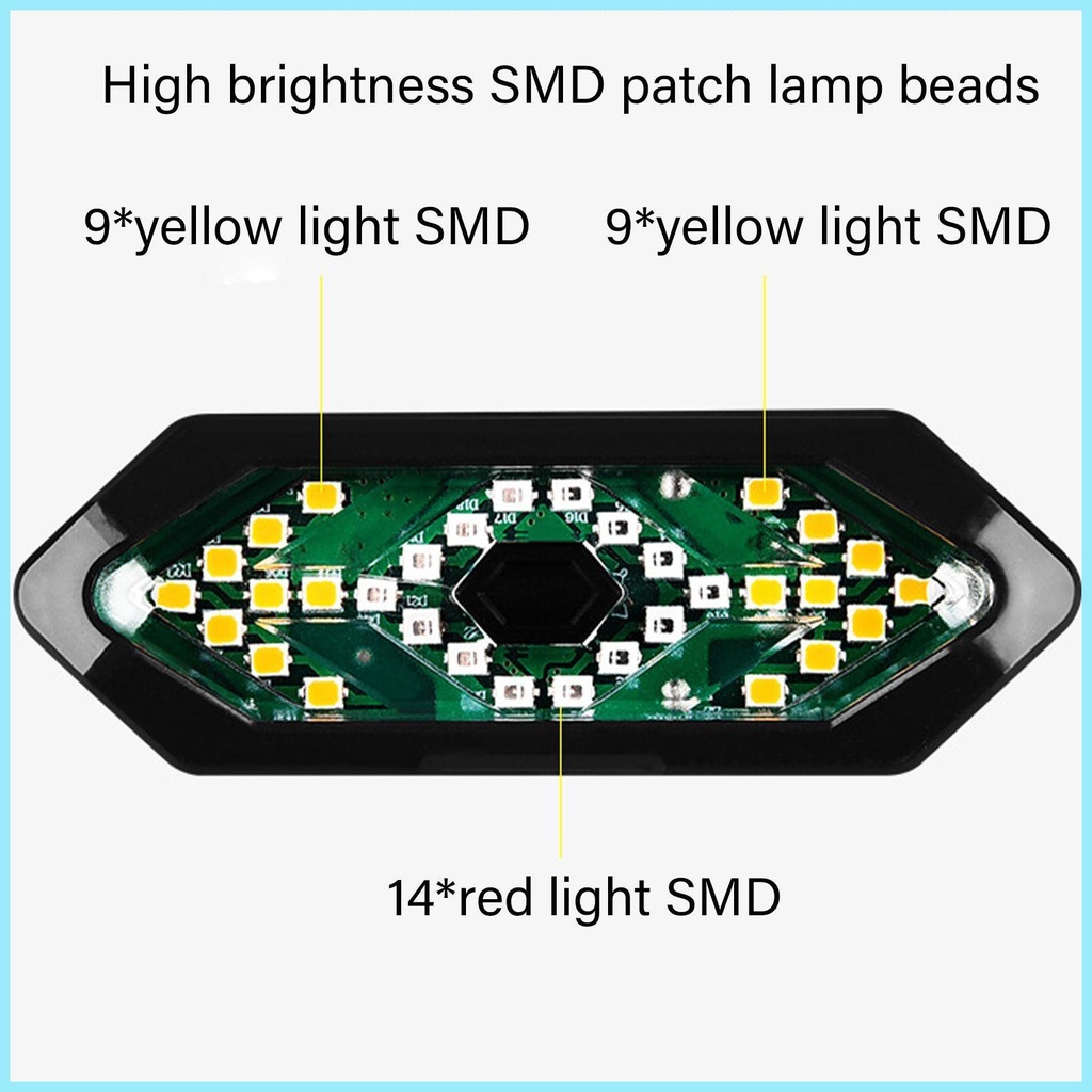 Đèn Đuôi Xe Đạp Kèm Điều Khiển Từ Xa Không Dây Chống Thấm Nước