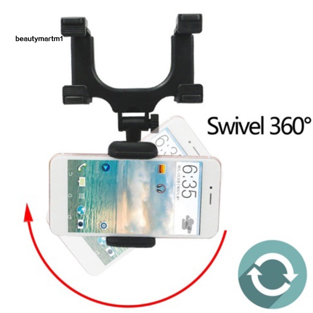 Giá Đỡ Điện Thoại / GPS Gắn Kính Chiếu Hậu Ô Tô Xoay 360 Độ BMM1