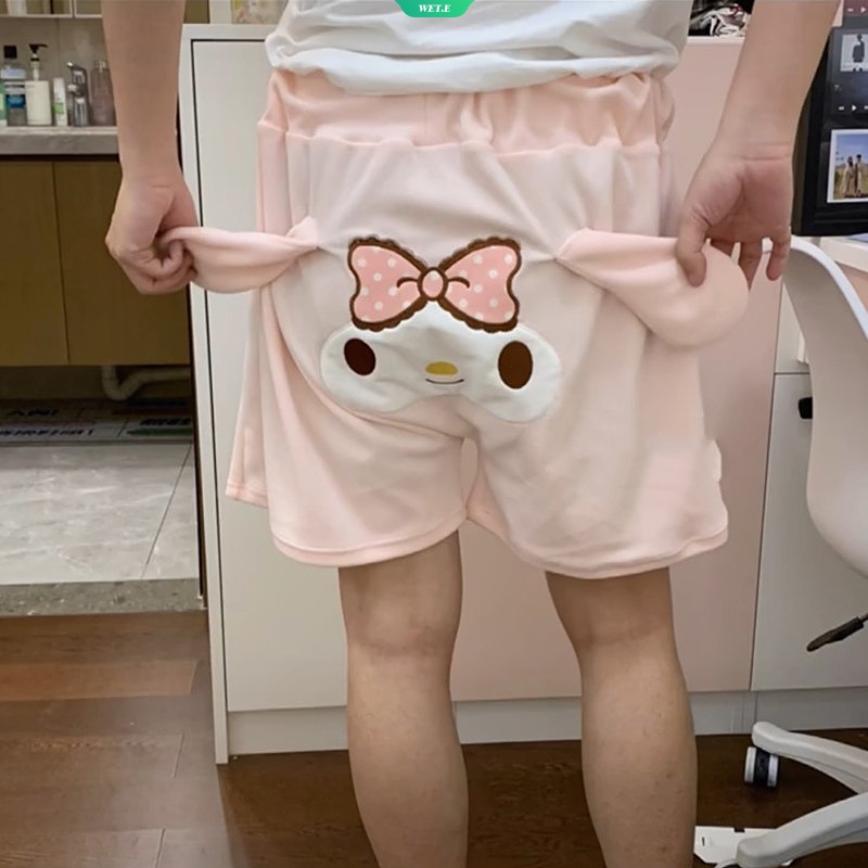 Quần Short Ngủ Dáng Rộng In Hình Voi Dumbo Melody Dễ Thương Thời Trang Mùa Hè Cho Nam Và Nữ