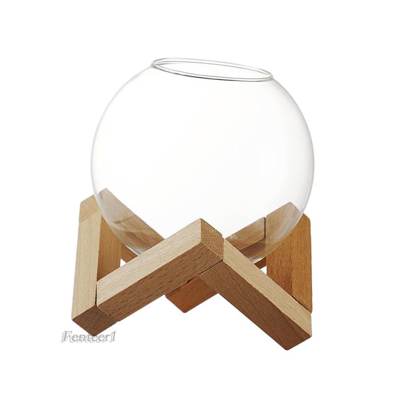 Ly Thủy Tinh Uống Cocktail Kèm Giá Đỡ Bằng Gỗ Tiện Dụng Cho Đám Cưới Fenteer1