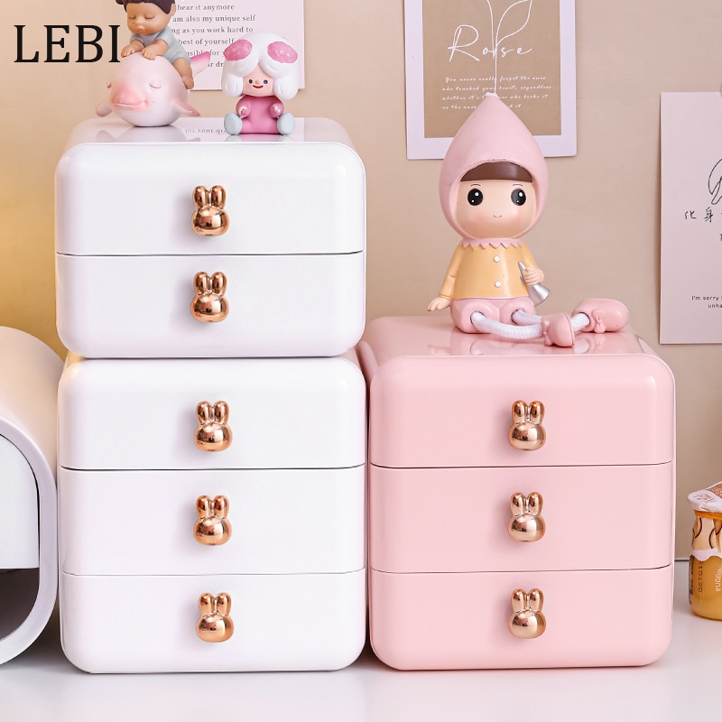 Hộp Đựng Đồ Trang Điểm Nhiều Ngăn Kéo Chống Bụi Tiện Dụng