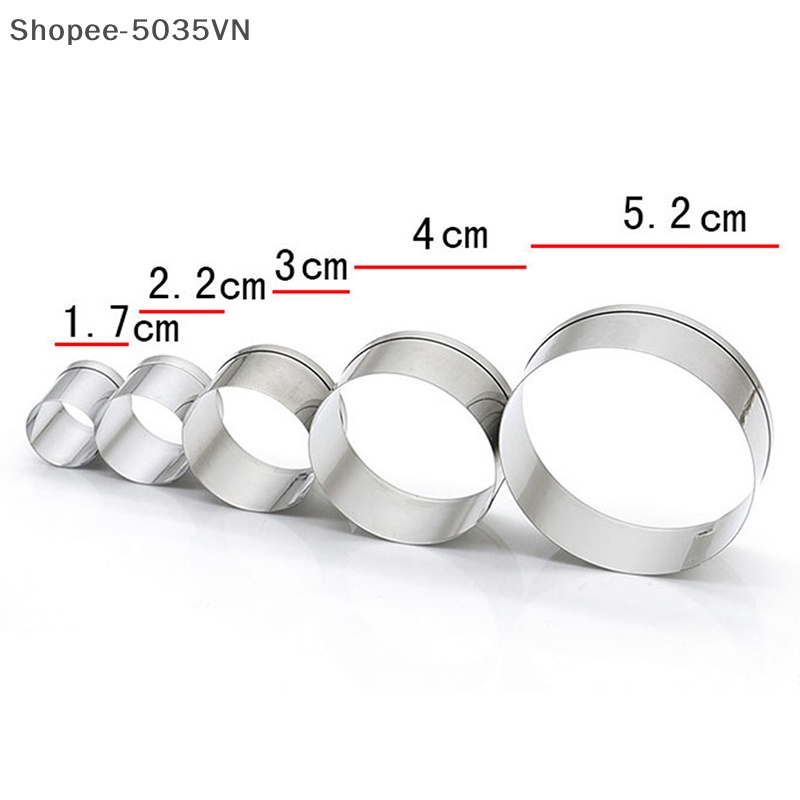 Set 5 Khuôn Cắt Đất Sét Tròn Bằng Polymer DIY {akindofstar1.vn}