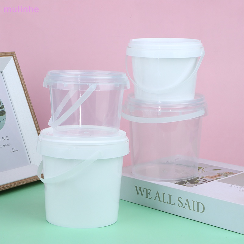 Xô Nhựa Đựng Thực Phẩm 500 / 1000ML Trong Suốt Có Tay Cầm Và Nắp Đậy Tiện Dụng