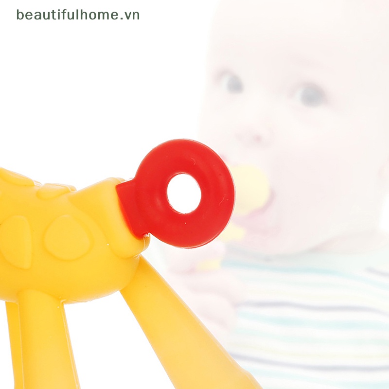 Vòng cổ Mặt Hình Hươu Hoạt Hình Bằng Silicon Cho Bé Mọc Răng