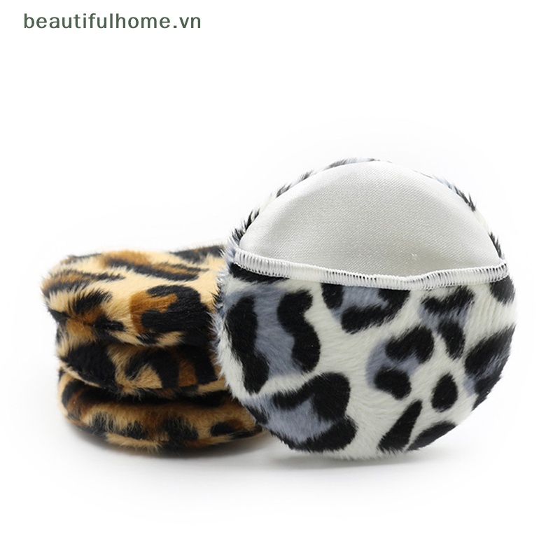 1 Mút Trang Điểm Mini Bằng Cotton Họa Tiết Da Báo