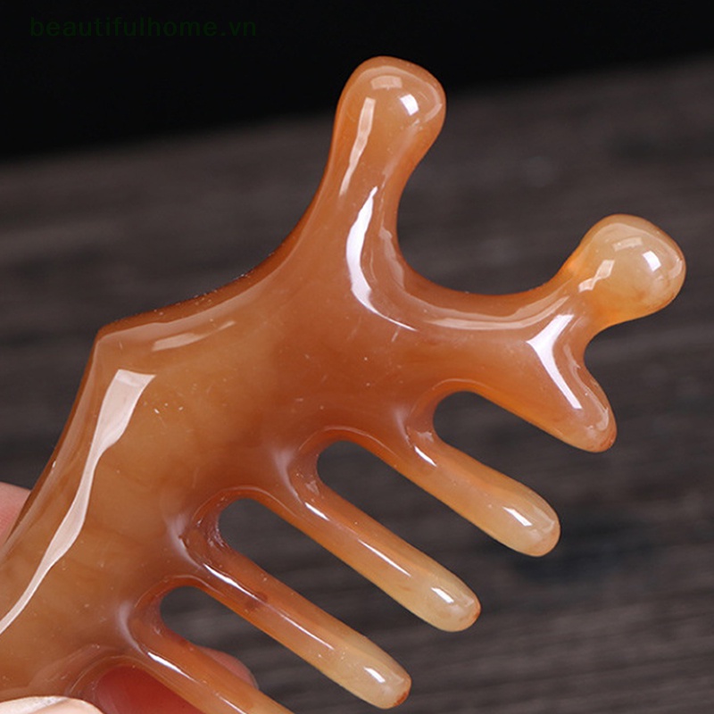 1 Lược Chải Tóc Mát Xa Da Đầu Răng Rộng Bằng Nhựa Resin