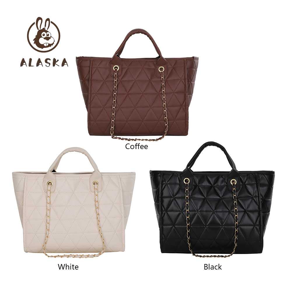 Túi Da PU Đeo Vai Sức Chứa Lớn Họa Tiết Kim Cương Cho Nữ [alaska.vn]