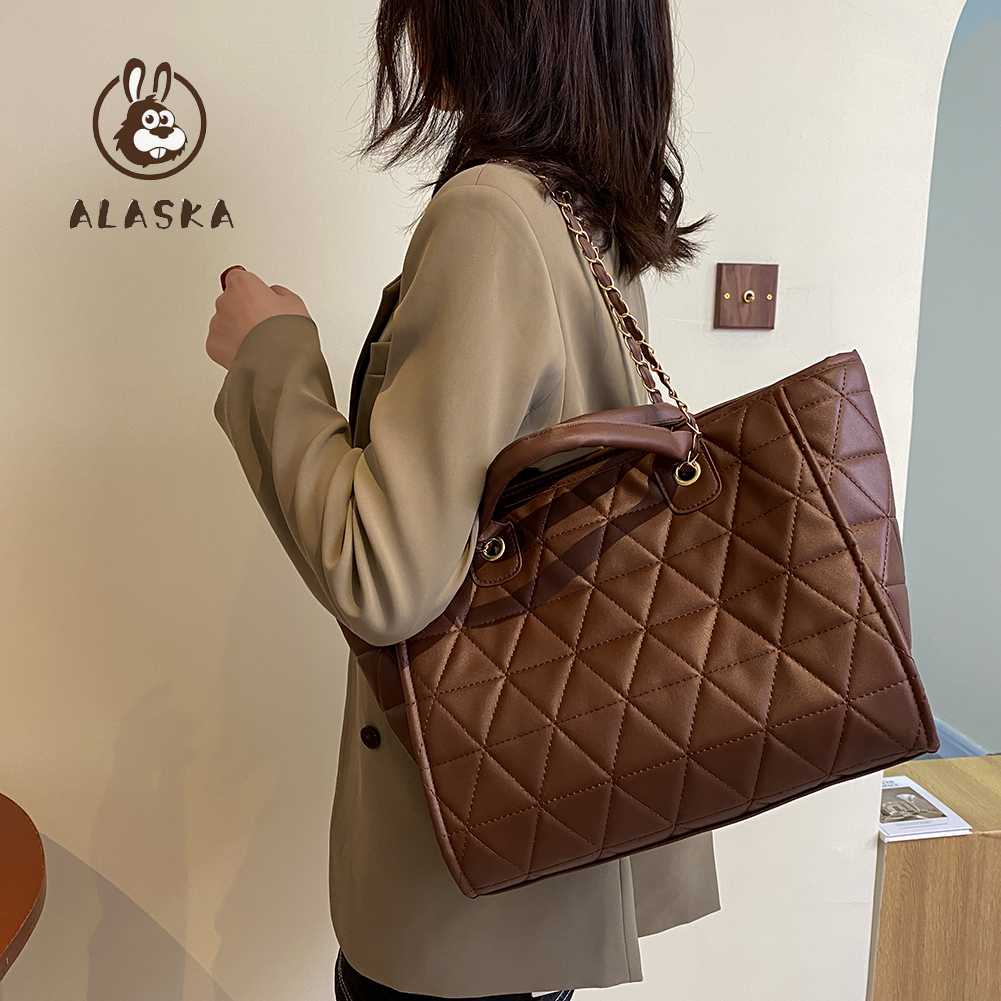 Túi Da PU Đeo Vai Sức Chứa Lớn Họa Tiết Kim Cương Cho Nữ [alaska.vn]