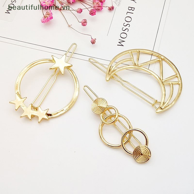 [beautifulhome] Kẹp Tóc Nhiều Hình Dạng Bằng Hợp Kim Phong Cách Âu Mỹ [beauty] 1 Cái