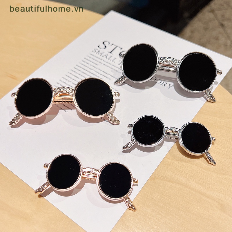 Kẹp Tóc Hình Mắt Kính Bằng Kim Loại Thanh Lịch Sáng Tạo Cho Nữ