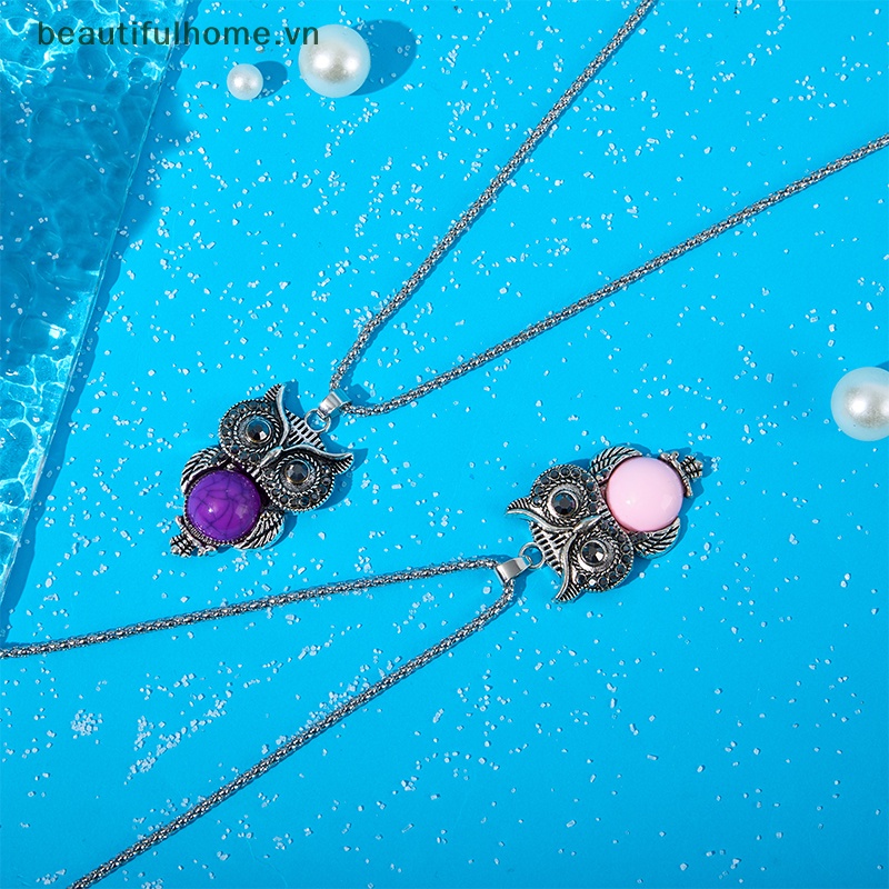 Bộ Trang Sức Vòng Cổ / Bông Tai / Vòng Tay / Dây Chuyền Hình Chim Cú Đính Đá Ngọc Lam Phong Cách Vintage