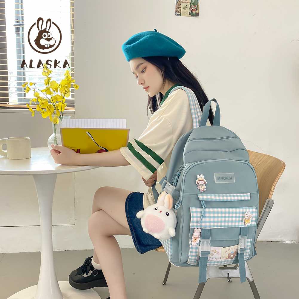 Ba Lô Đi Học / Du Lịch / Đựng Laptop Chất Liệu Nylon Sức Chứa Lớn Thời Trang Cho Nữ