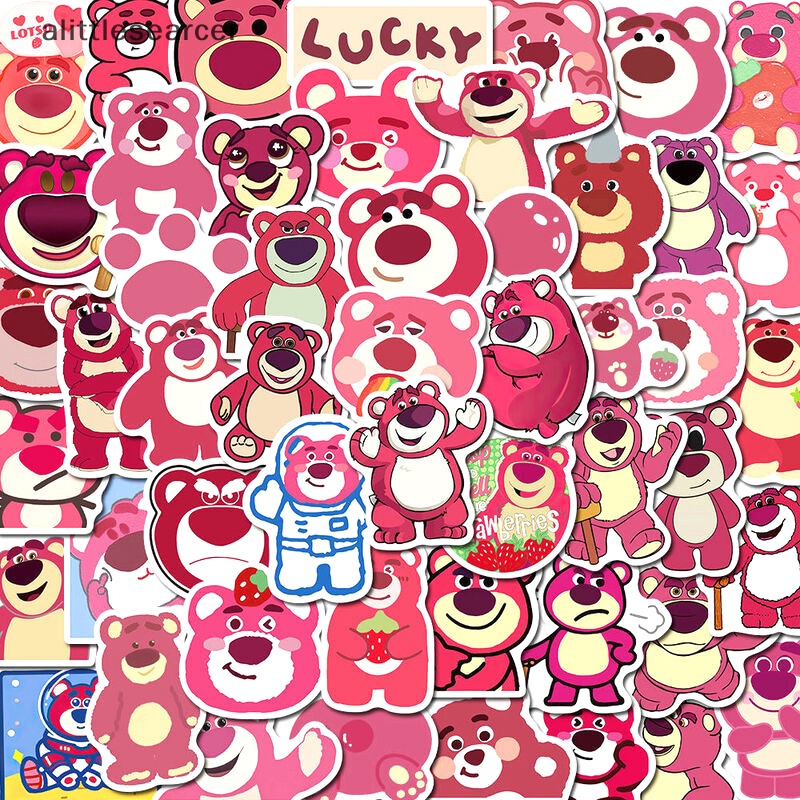 DISNEY Bộ 50 Sticker Dán Trang Trí Sổ Tay / Điện Thoại / Laptop In Hoạt Hình Toy Story Lotso Huggin Dễ Thương
