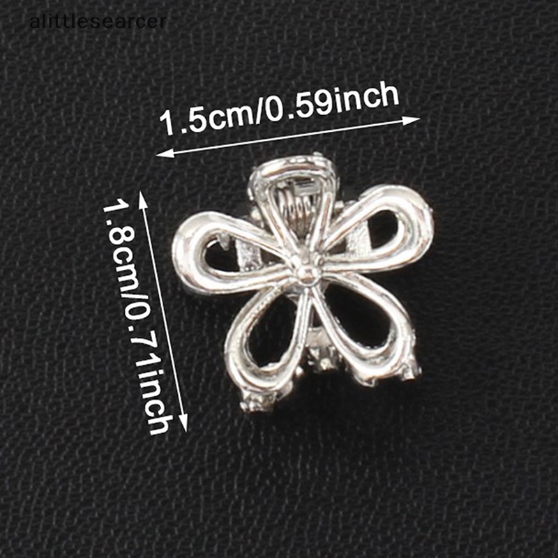 Set 2 Kẹp Tóc Càng Cua Mini Bằng Kim Loại Hình Bông Hoa Dễ Thương Thời Trang Cho Nữ