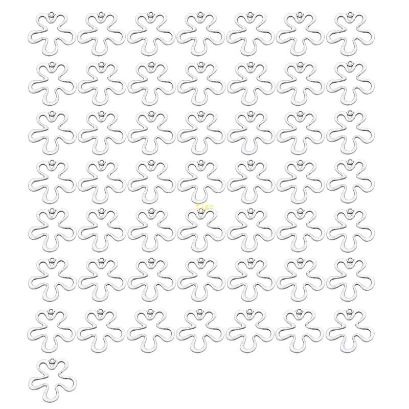 Set 50 Mặt Vòng cổ / Bông Tai / Vòng cổ Hình Hoa Năm Lá 38mm DIY