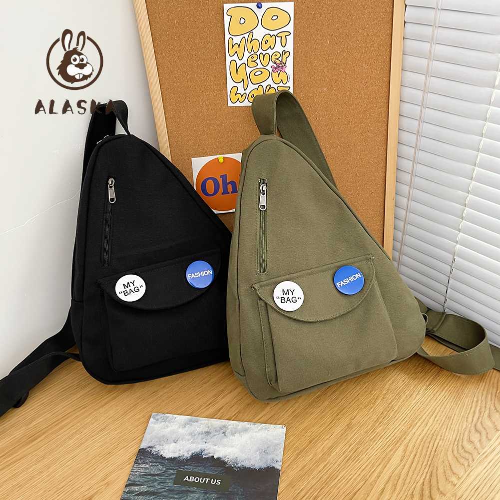 Túi Canvas Đeo Hông / Đeo Trước Ngực Đa Năng Thời Trang Đơn Giản