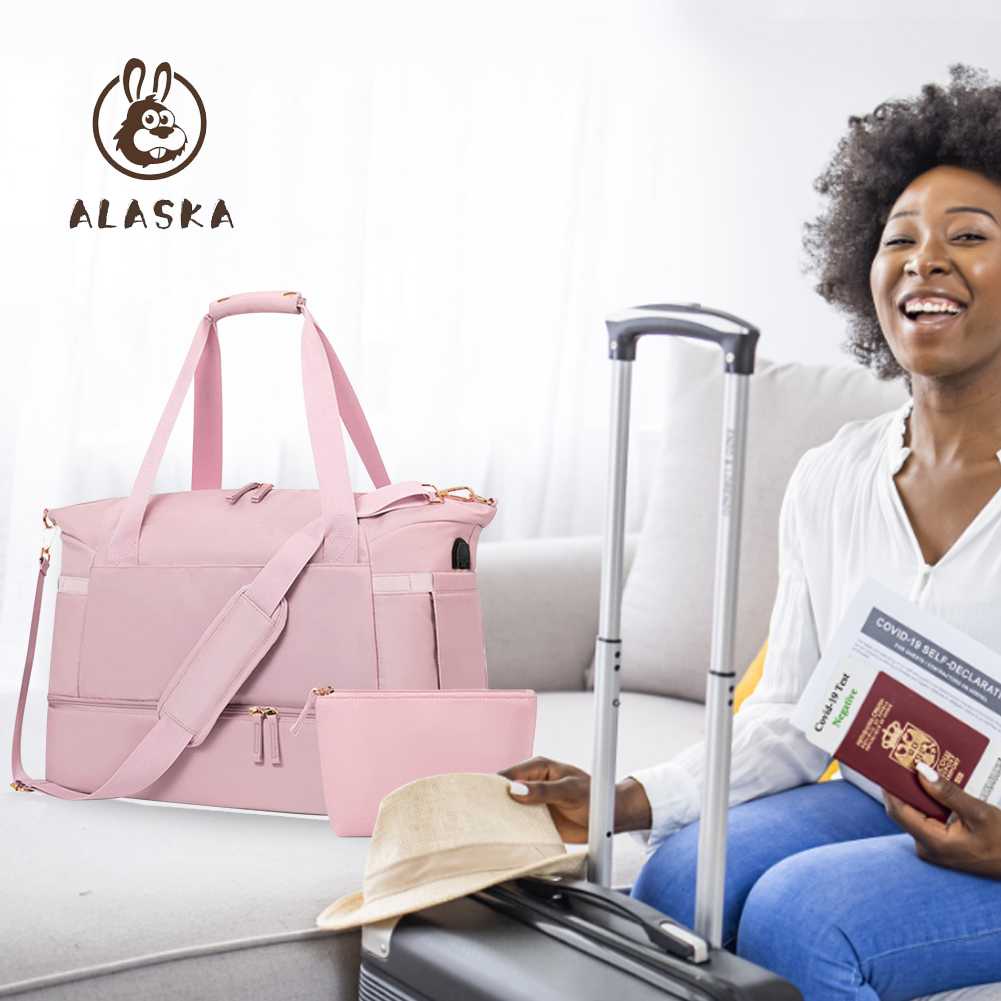 Ba Lô Thể Thao Sức Chứa Lớn Có Dây Rút Chia Ngăn Khô Ướt Tiện Dụng Cho Nữ