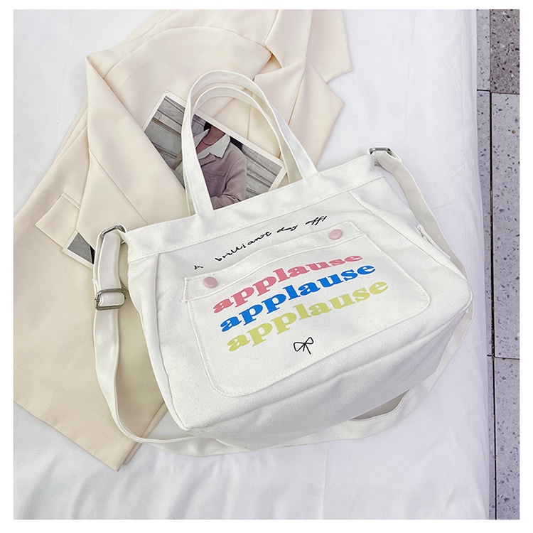 Túi Xách Canvas Cỡ Lớn Thiết Kế Đơn Giản Thời Trang Cho Nữ