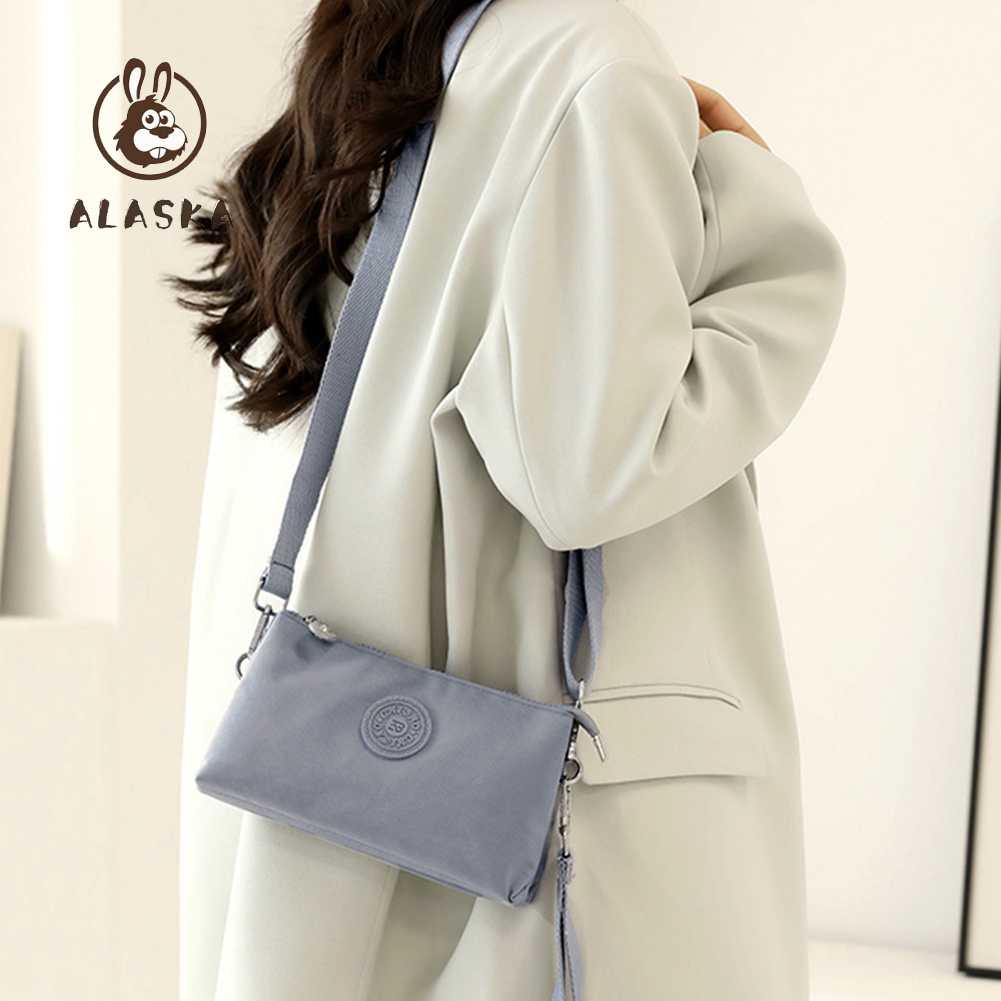 Túi Đựng Điện Thoại Di Động Bằng Nylon Nhiều Ngăn Gọn Nhẹ Đơn Giản Thời Trang Có Thể Điều Chỉnh Dây Đeo