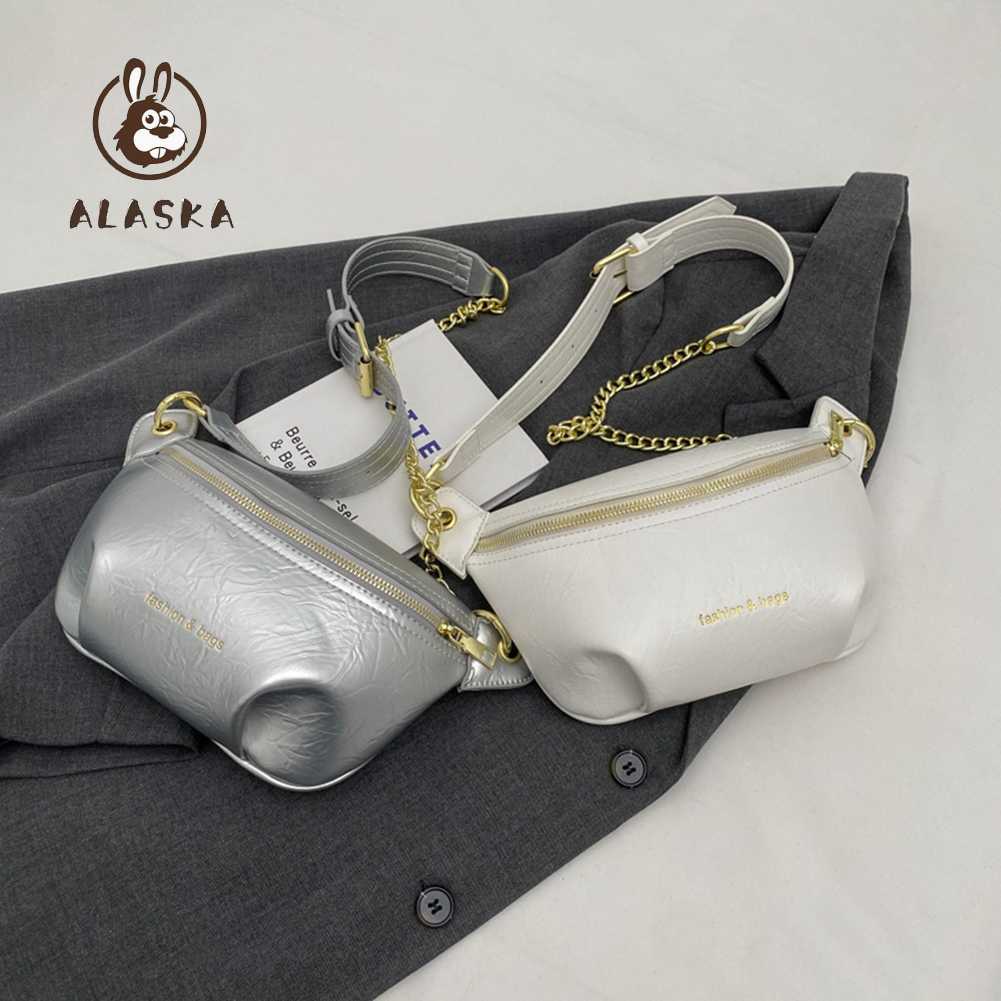 Túi Đeo Chéo Da PU Hình Nửa Mặt Trăng Sang Trọng Thời Trang Đi Biển 2023 Cho Bạn Gái