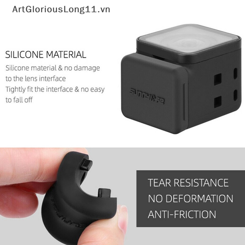 Set 2 Nắp Bảo Vệ Ống Kính Máy Ảnh Insta 360 One R 4K Bằng Silicon Mềm Chống Bụi