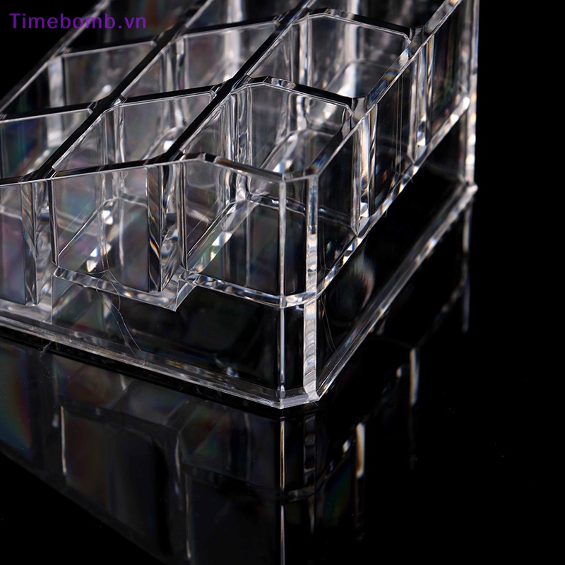 # Túi Đeo Chéo Thời Trang Hàn Cho Nữ # Khay Nhựa Acrylic Trong Suốt 9 Ngăn Đựng Son Môi Tiện Dụng