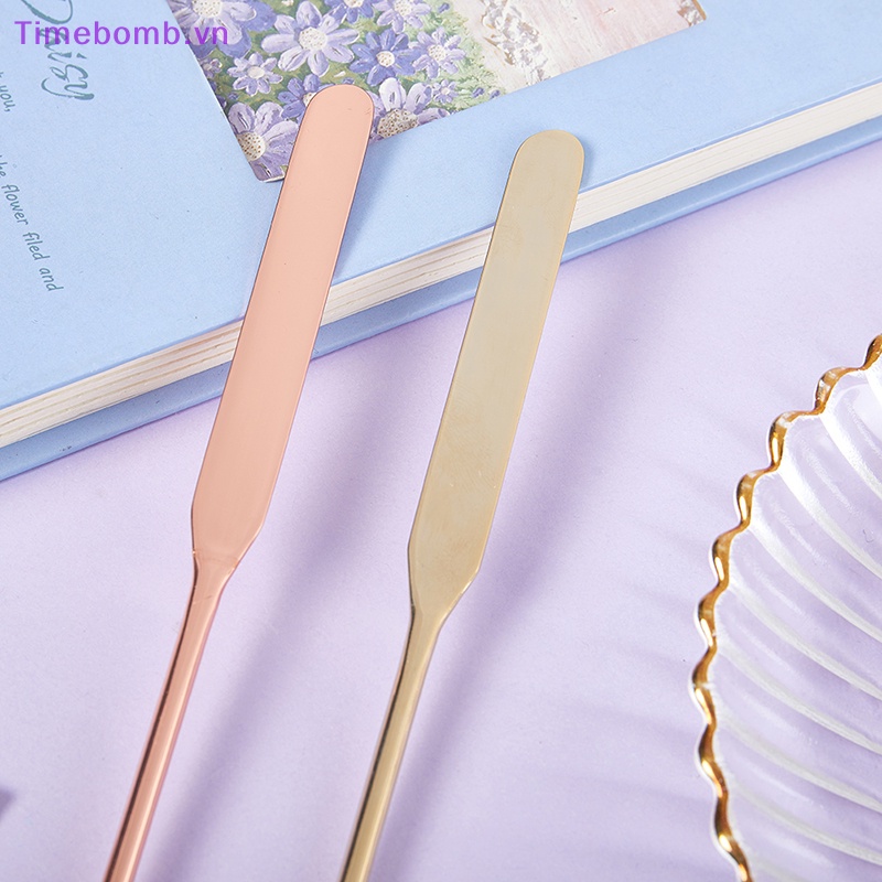 # Túi Đeo Chéo Thời Trang Hàn Cho Nữ # Thìa Trang Điểm Hai Đầu Bằng Thép Không Gỉ Kèm Túi PU