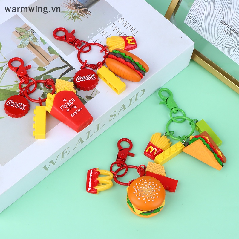 Móc Khóa Hình Bánh Sandwich Khoai Tây Chiên Ngộ Nghĩnh