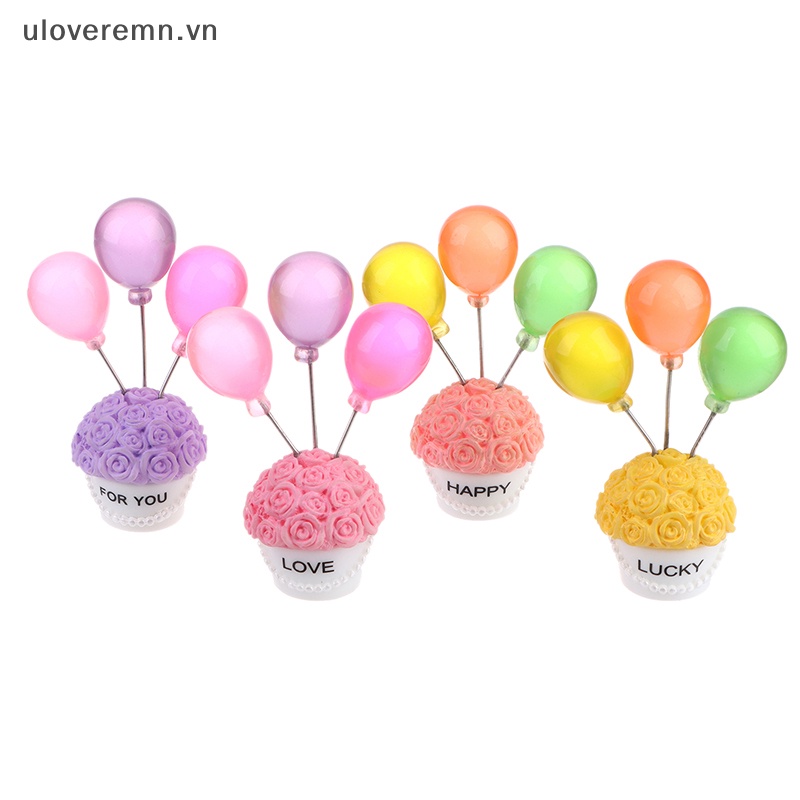 1 Mô Hình Bong Bóng Hoa Hồng Bằng Nhựa Resin Nhiều Màu Sắc Trang Trí Bảng Điều Khiển Xe Hơi Nhà Búp Bê