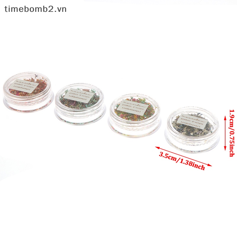 Hộp Hoa Khô 3D Nhiều Màu Sắc Dùng Trang Trí Móng Tay Nghệ Thuật