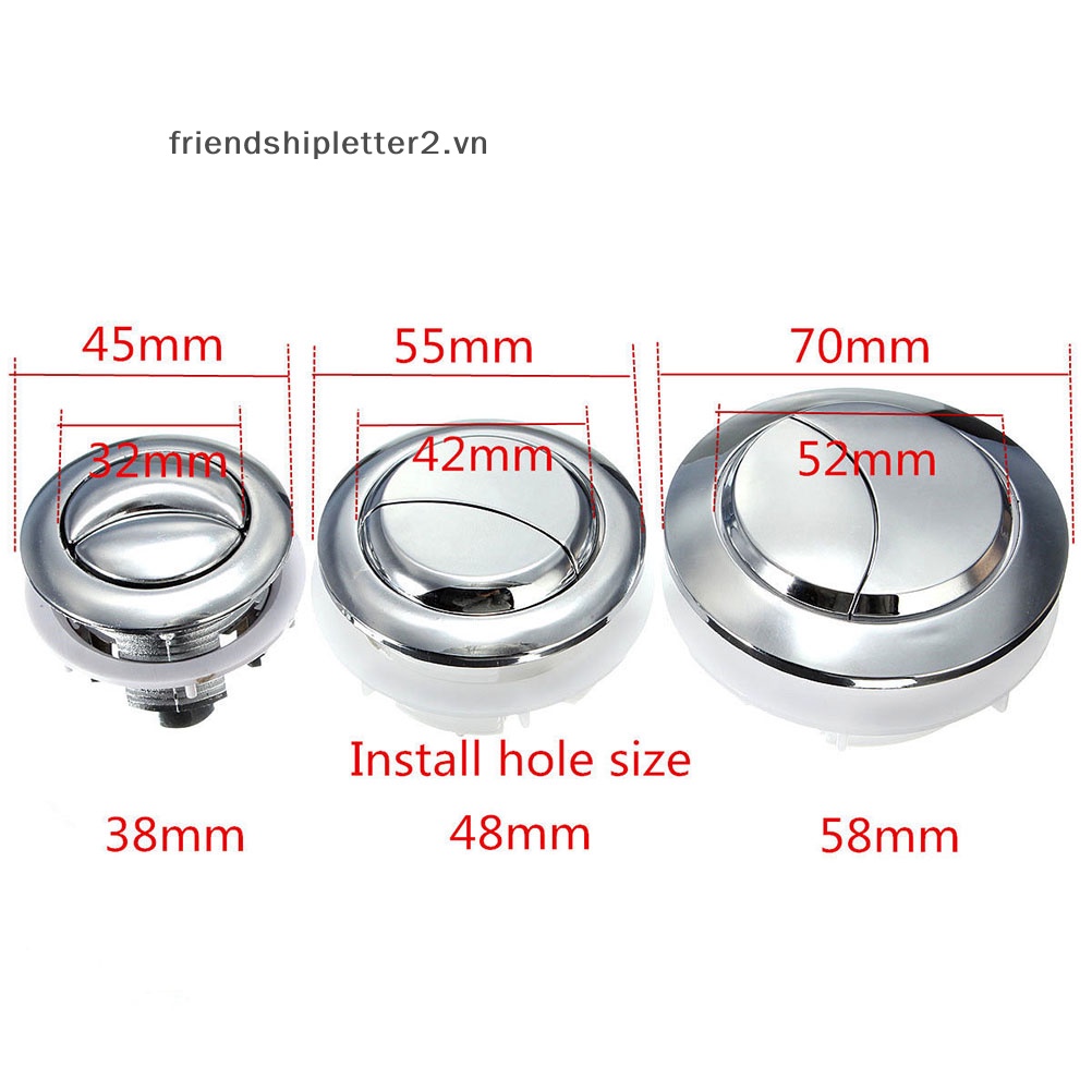 Nút Nhấn Xả Nước Bồn Cầu Bằng Nhựa Kèm 2 Thanh Nối Cho Lỗ 38 48 58mm
