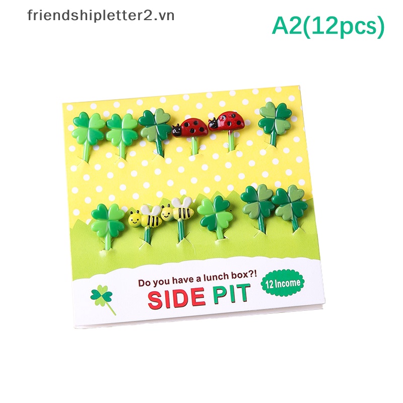 Set 8 / 12 Nĩa Ăn Trái Cây Hình Động Vật Hoạt Hình Xinh Xắn