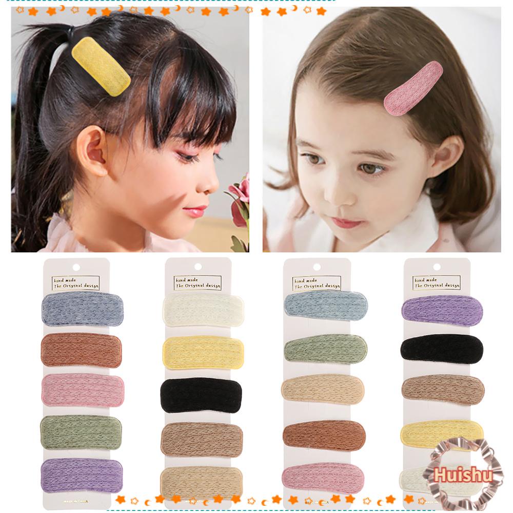 Set 5 Kẹp Tóc Đan Len Màu Sắc Ngọt Ngào Thời Trang Thu Đông