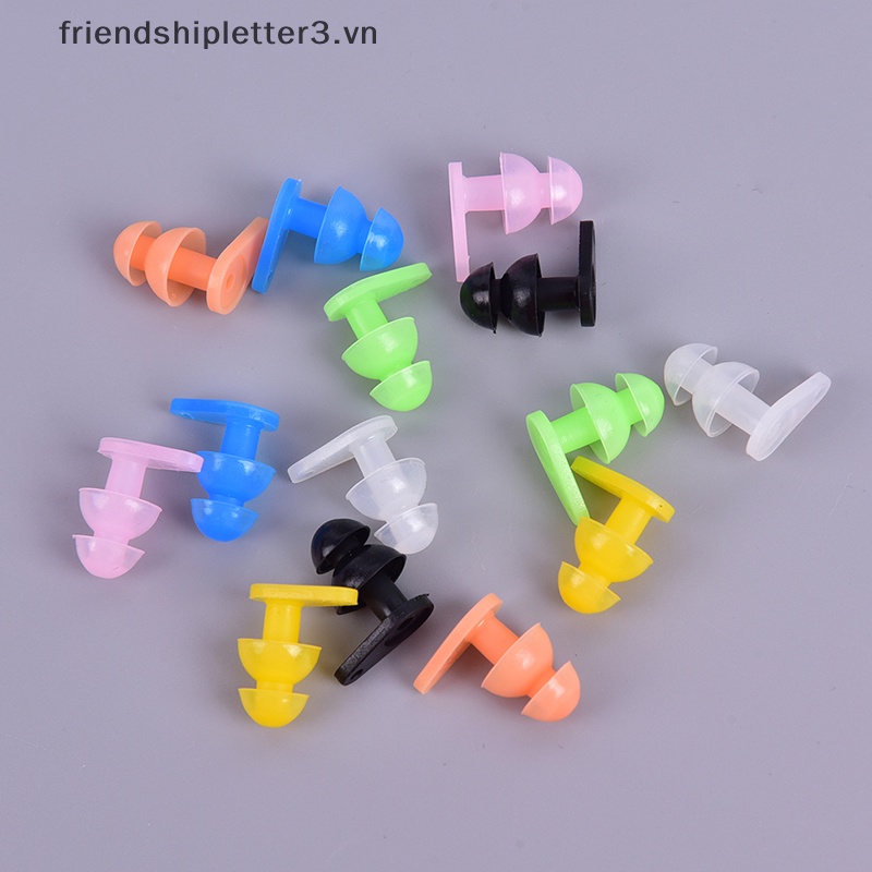 1 Cặp Nút Bịt Tai Bằng Silicone Chống Thấm Nước Tiện Dụng Khi Đi Bơi