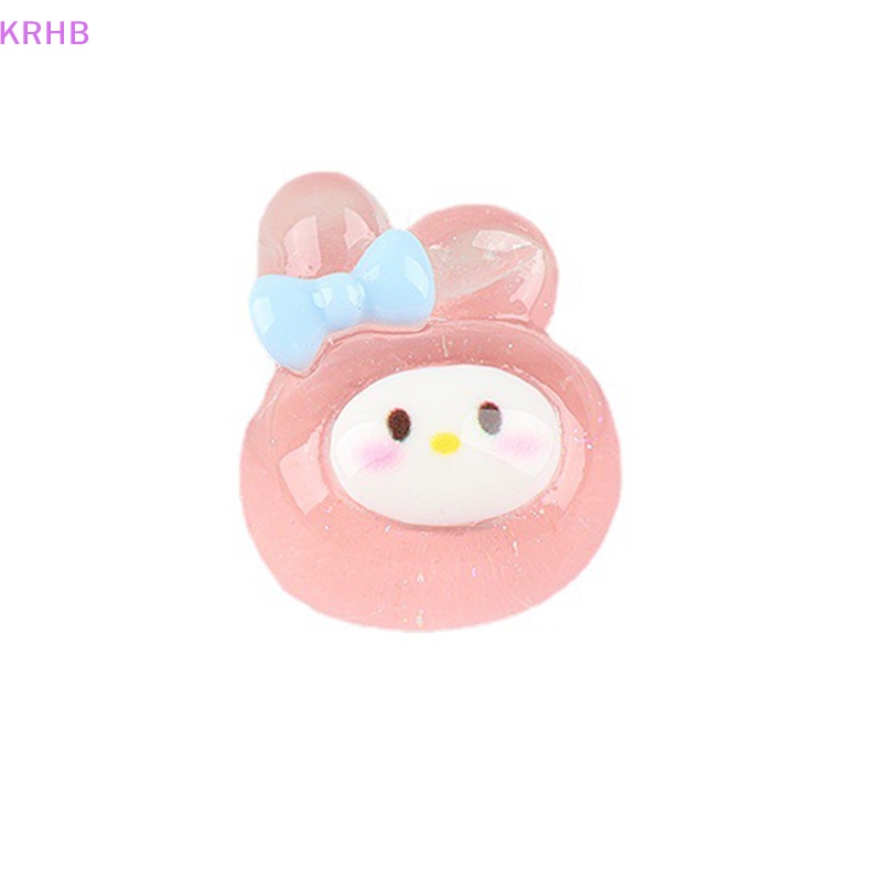 Set 5 Móc Khóa Hình Chú Chó 3D Bằng Resin Dạ Quang Tự Trang Trí Ốp Điện Thoại Mới