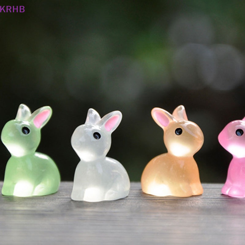 Set 10 Tượng Thỏ Mini Phát Quang Xinh Xắn Mới