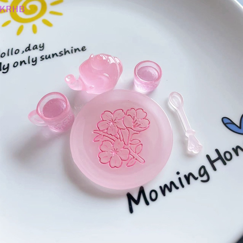 Set 5 Ấm Trà Khắc Hình Chú Voi Nhỏ Phát Sáng Độc Đáo Mới