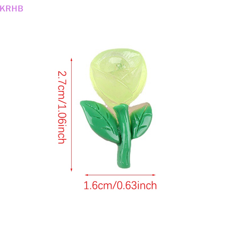 Set 10 Phụ Kiện Trang Trí Tóc Hình Bông Hoa Bằng Resin Phát Sáng Độc Đáo Mới