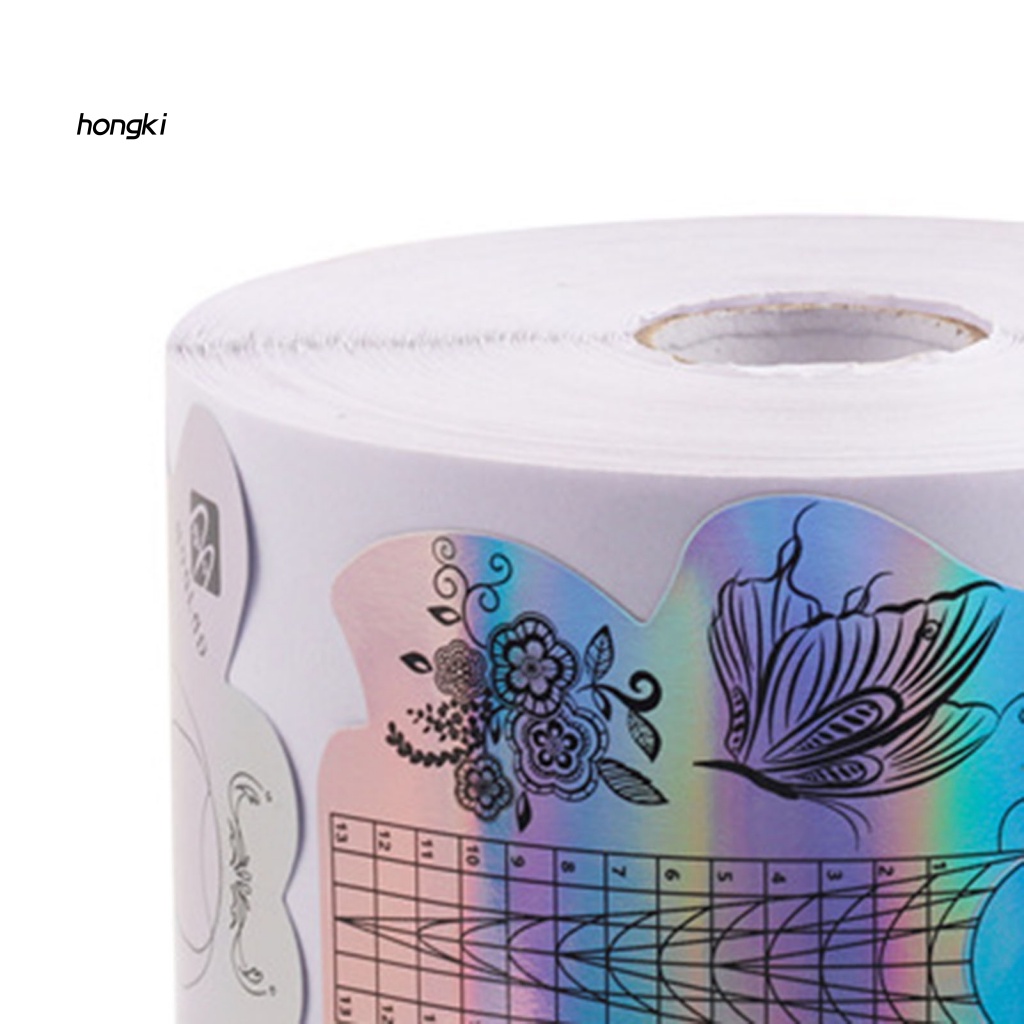 Set 100 Nhãn Dán Nối Dài Móng Tay Bằng Nhựa Acrylic Chống Ẩm Họa Tiết Tinh Tế