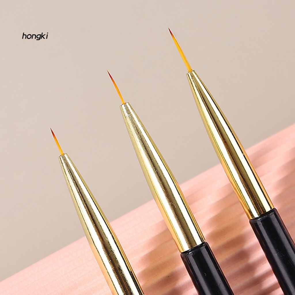 Set 3 Cọ Vẽ Móng Hai Đầu 3D Đa Năng Cho Salon Làm Móng DIY