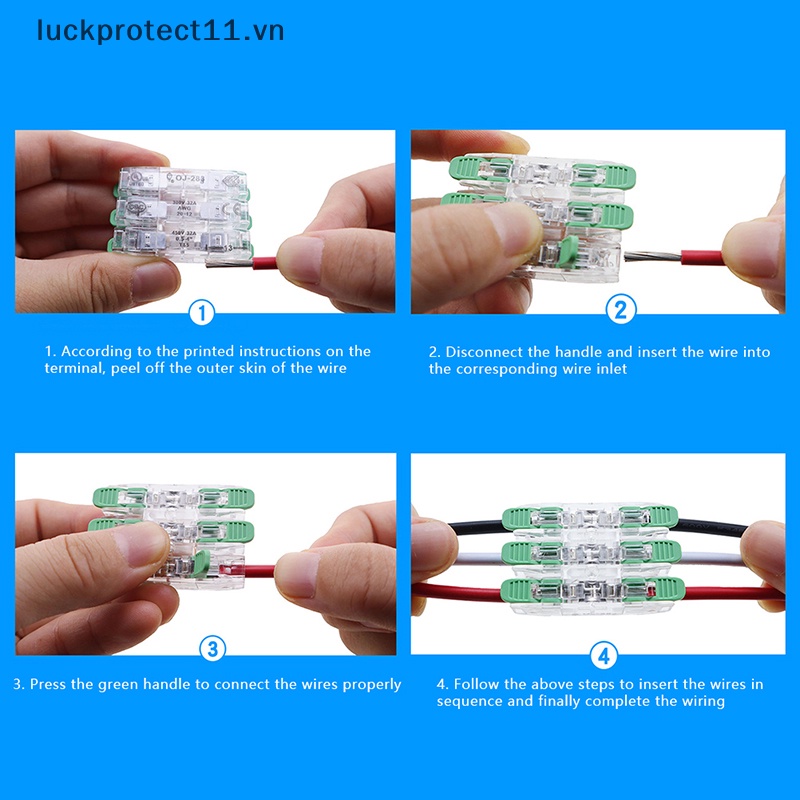 # Dây Cáp 3C &amp; NEW 3C # Đầu Nối Dây Điện Mini Màu Xanh Lá Thông Dụng