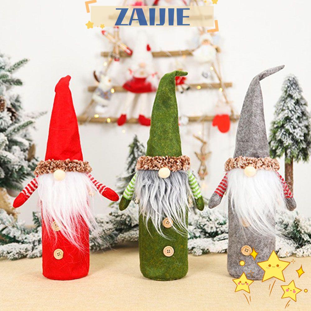 Vỏ Bọc Chai Rượu 24 Ngăn Bằng Vải Không Dệt Trang Trí Giáng Sinh