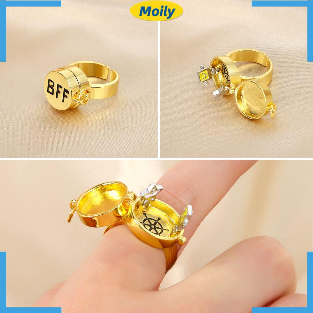 Nhẫn Unisex Hình Spongebob Dễ Thương Có Thể Điều Chỉnh