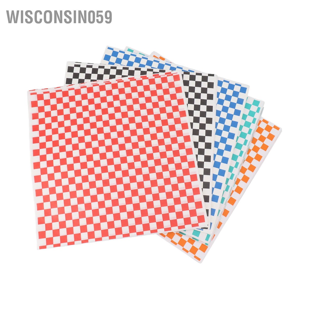 Wisconsin059 240 Tờ Ca Rô Sáp Khô Deli Giấy Chống Dầu Mỡ Thực Phẩm Giỏ Lót Bọc Cho Bánh Sandwich