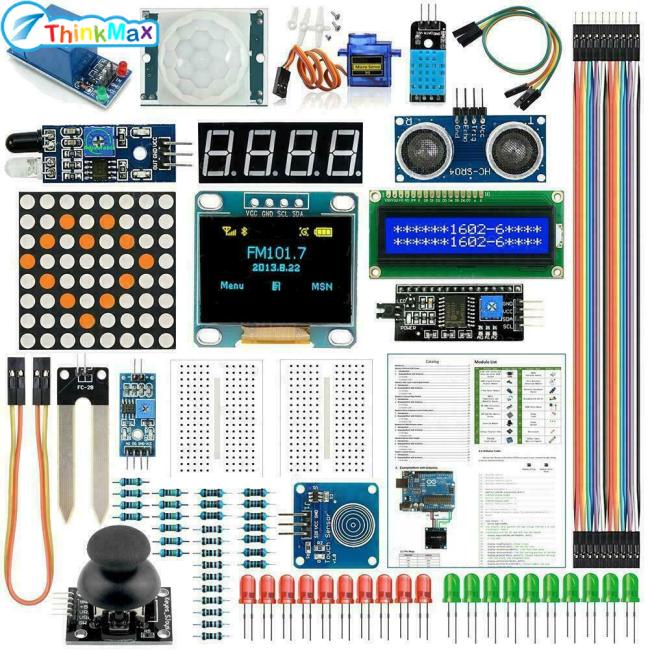 Thinkmax Mô Đun Hiển Thị Chất Lỏng Pha Lê Cho Arduino Kit Uno R3 Nano V3.0 Mega