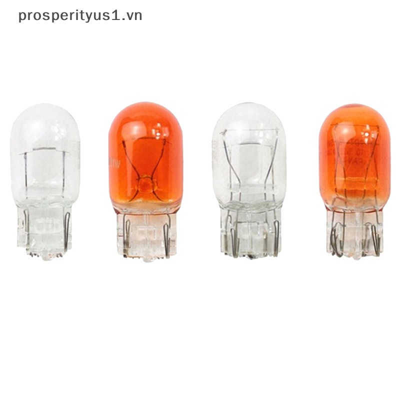 1 [prosperityus1] 10 Bóng Đèn Tín Hiệu T20 W21 / 5W Ánh Sáng Cam Chất Lượng Cao
