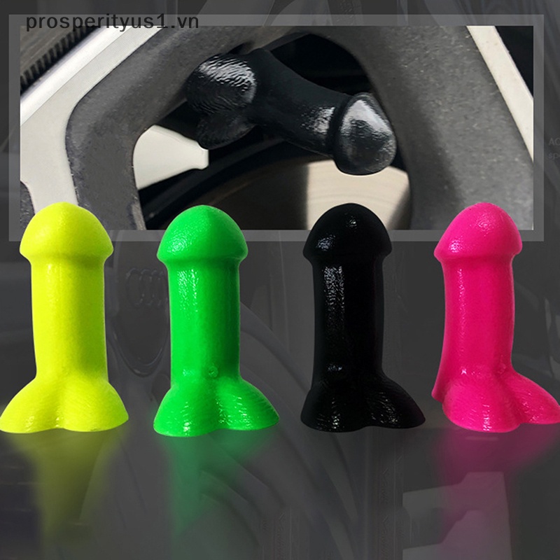 [prosperityus1] Nắp Van Bánh Xe Hơi Bằng Cao Su Huỳnh Quang Bền Bỉ Hình Tổ Chức Dẫn Điện [VN]