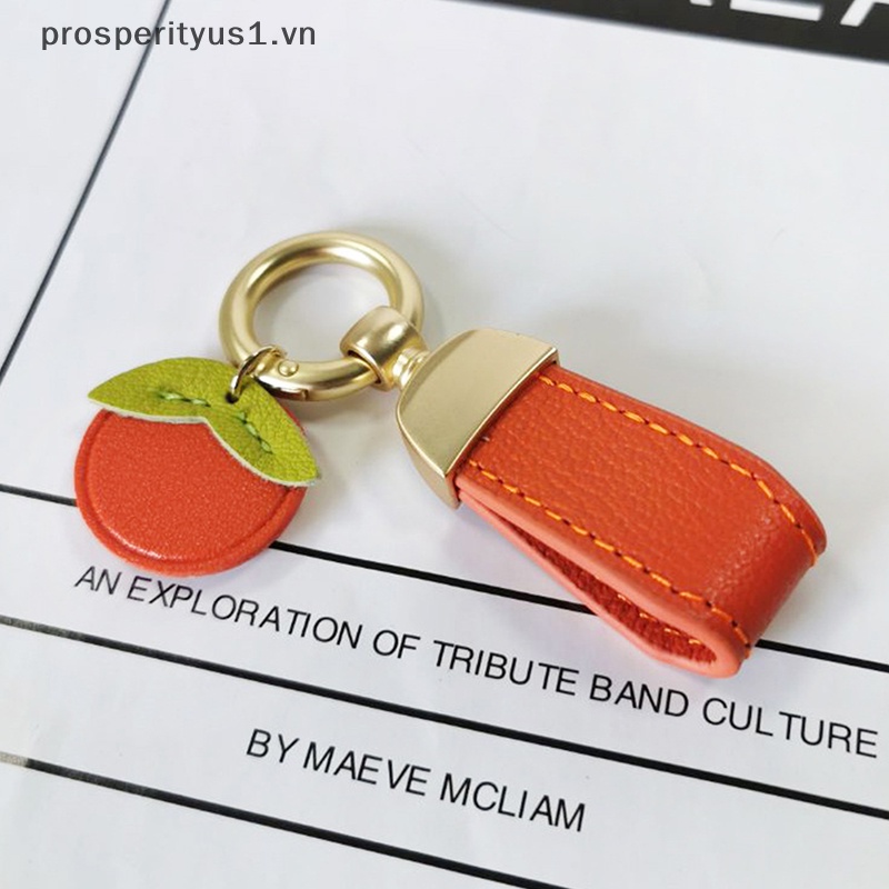 [prosperityus1] Móc Khóa Da Cừu Thật Phong Cách Pháp Tinh Tế Cho Nữ [VN]