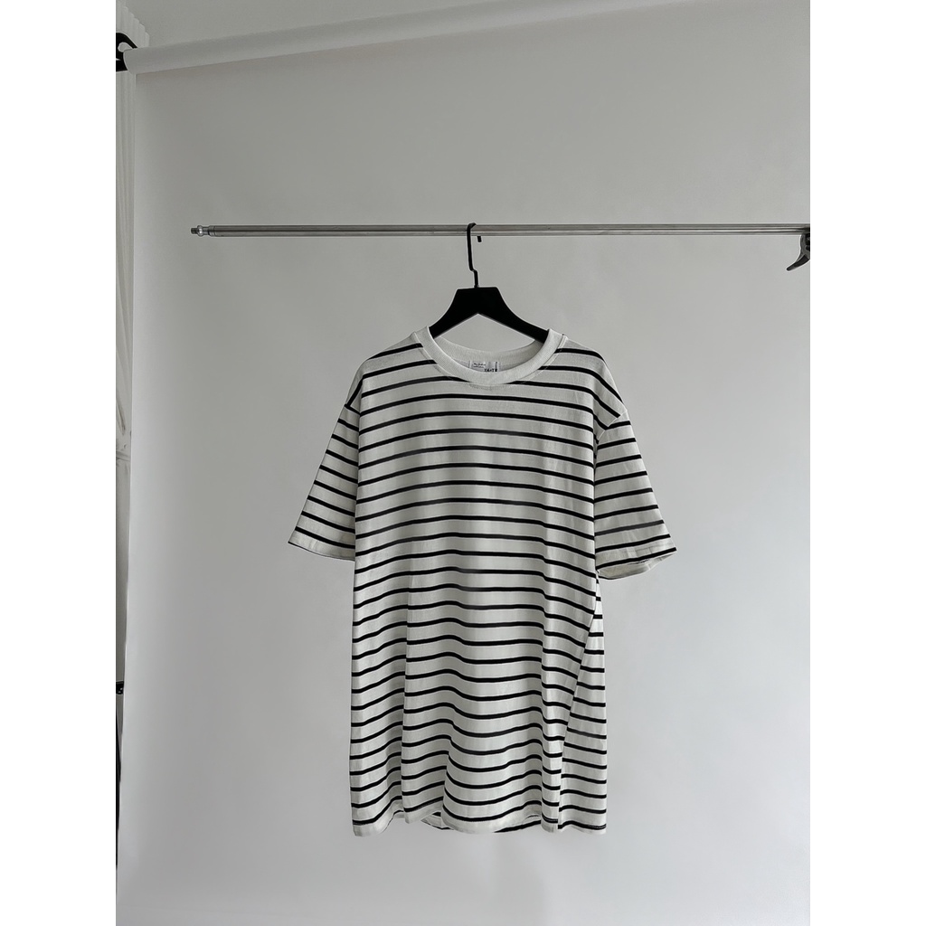 Áo thun phông chất liệu 100% cotton form rộng unisex kẻ cao cấp TSS3003