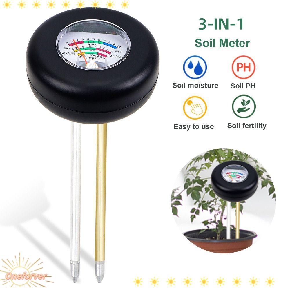 Máy Đo Độ Ẩm Đất Ngoài Trời 3 Trong 1 Cảm Biến Kim Loại